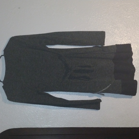 John Fashion Gray Unique Wool Blend Sweater/Dress L - Picture 6 of 6